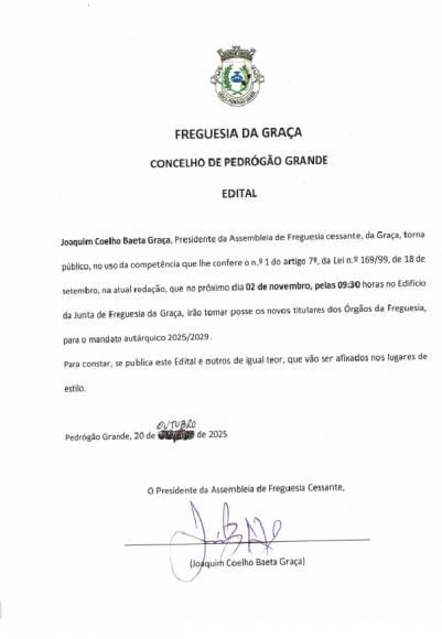 EDITAL TOMADA DE POSSE MANDATO AUT&Aacute;RQUICO 2025/2029